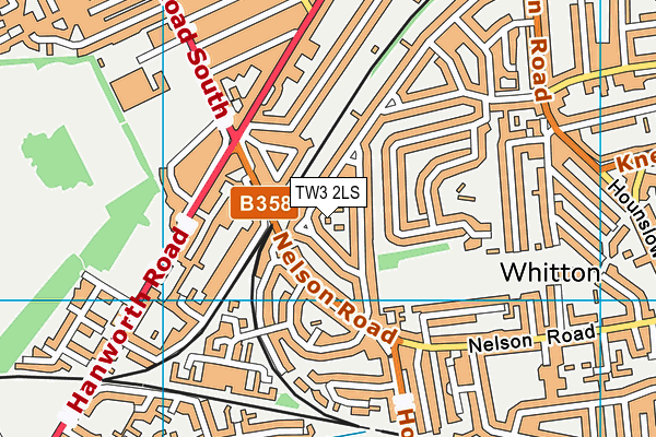 TW3 2LS map - OS VectorMap District (Ordnance Survey)