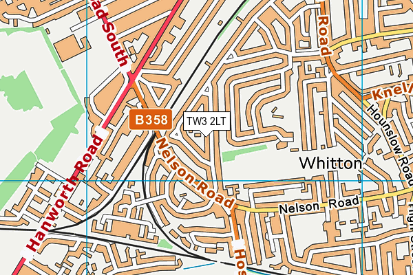 TW3 2LT map - OS VectorMap District (Ordnance Survey)