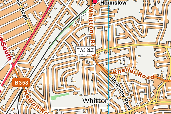 TW3 2LZ map - OS VectorMap District (Ordnance Survey)