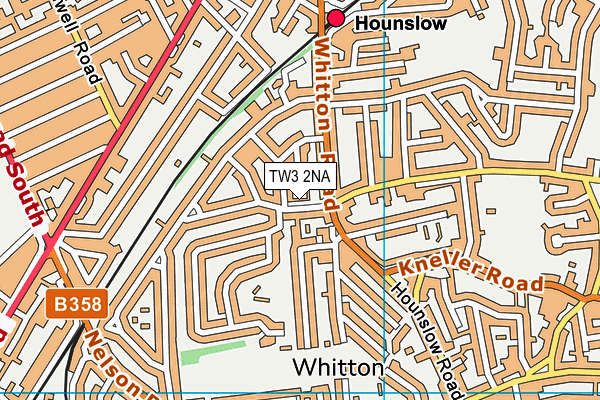 TW3 2NA map - OS VectorMap District (Ordnance Survey)