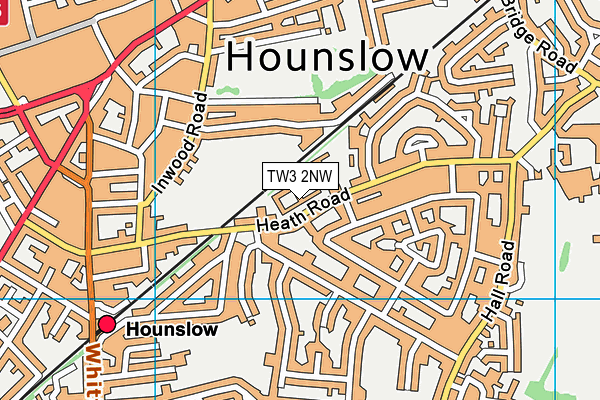 Chatsworth Primary School map (TW3 2NW) - OS VectorMap District (Ordnance Survey)