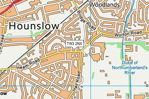 TW3 2NX map - OS VectorMap District (Ordnance Survey)