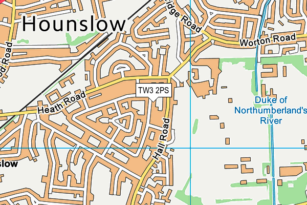 TW3 2PS map - OS VectorMap District (Ordnance Survey)