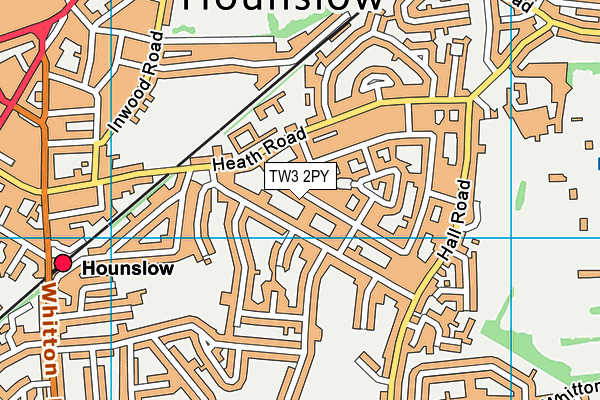 TW3 2PY map - OS VectorMap District (Ordnance Survey)