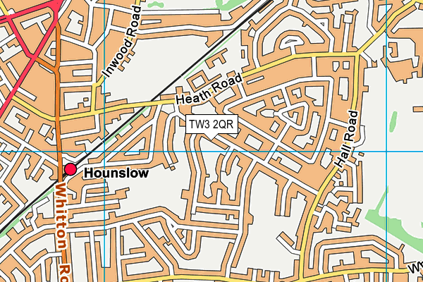 TW3 2QR map - OS VectorMap District (Ordnance Survey)