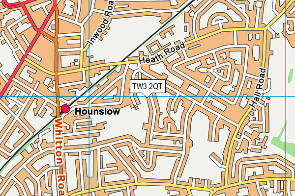 TW3 2QT map - OS VectorMap District (Ordnance Survey)