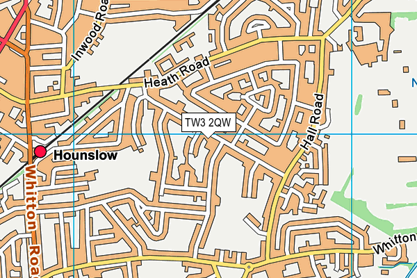 TW3 2QW map - OS VectorMap District (Ordnance Survey)
