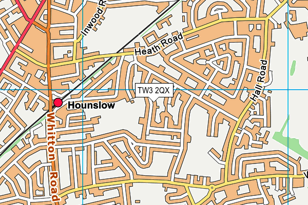 TW3 2QX map - OS VectorMap District (Ordnance Survey)