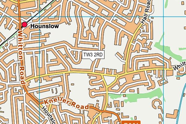 TW3 2RD map - OS VectorMap District (Ordnance Survey)