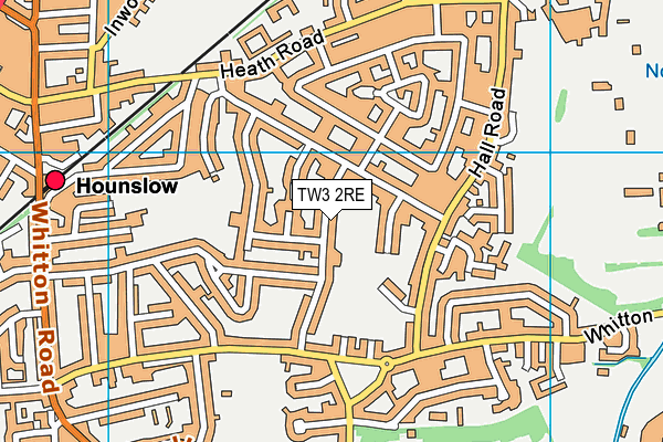 TW3 2RE map - OS VectorMap District (Ordnance Survey)