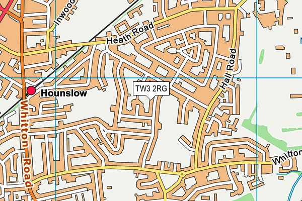 TW3 2RG map - OS VectorMap District (Ordnance Survey)