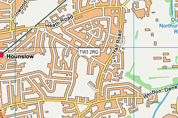 TW3 2RQ map - OS VectorMap District (Ordnance Survey)