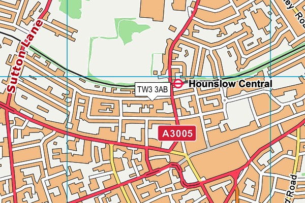 TW3 3AB map - OS VectorMap District (Ordnance Survey)
