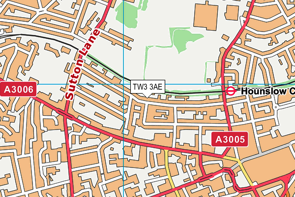 TW3 3AE map - OS VectorMap District (Ordnance Survey)