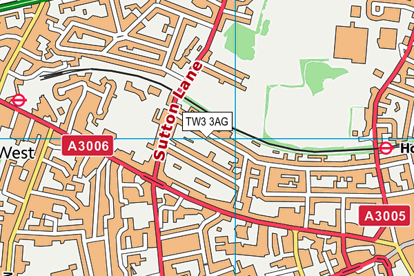 TW3 3AG map - OS VectorMap District (Ordnance Survey)