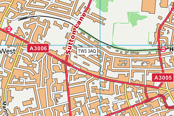 TW3 3AQ map - OS VectorMap District (Ordnance Survey)