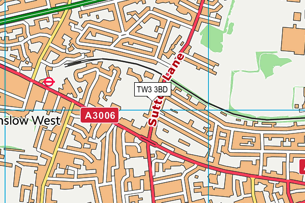 TW3 3BD map - OS VectorMap District (Ordnance Survey)