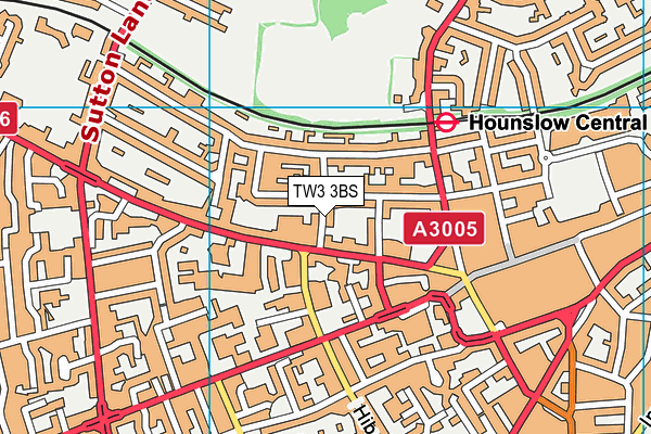 TW3 3BS map - OS VectorMap District (Ordnance Survey)