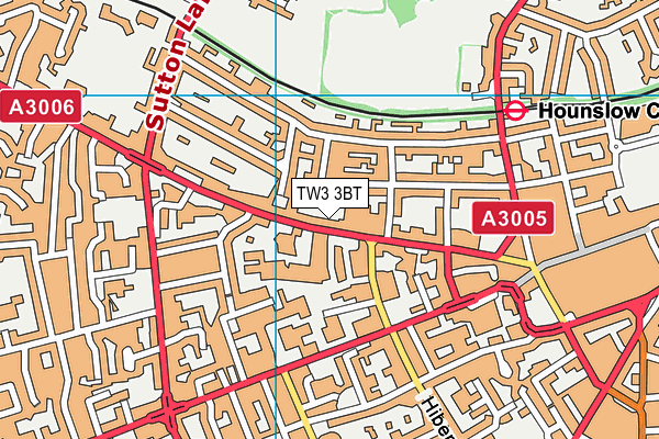 TW3 3BT map - OS VectorMap District (Ordnance Survey)