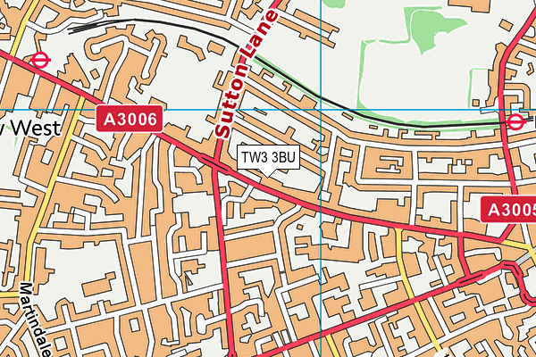 TW3 3BU map - OS VectorMap District (Ordnance Survey)