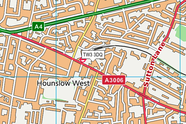 TW3 3DQ map - OS VectorMap District (Ordnance Survey)