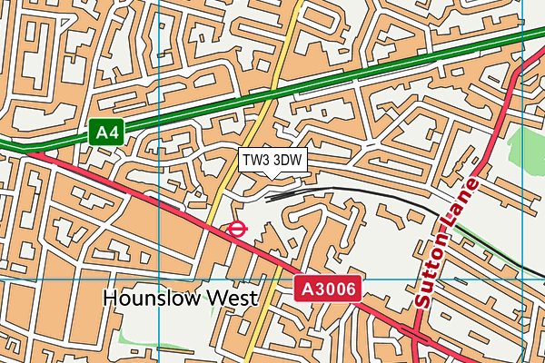 TW3 3DW map - OS VectorMap District (Ordnance Survey)