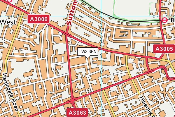TW3 3EN map - OS VectorMap District (Ordnance Survey)