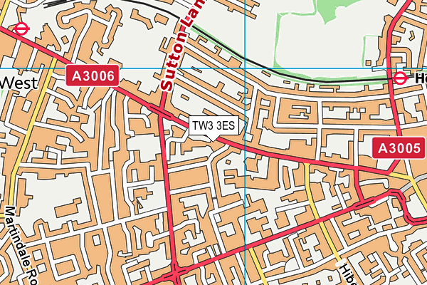 TW3 3ES map - OS VectorMap District (Ordnance Survey)