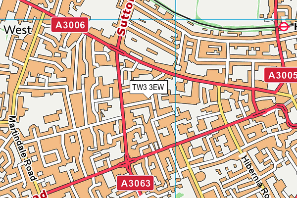 TW3 3EW map - OS VectorMap District (Ordnance Survey)