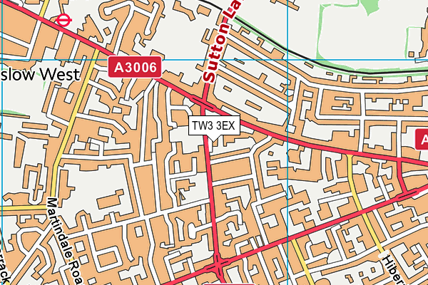 TW3 3EX map - OS VectorMap District (Ordnance Survey)