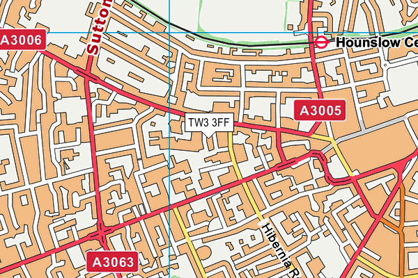 TW3 3FF map - OS VectorMap District (Ordnance Survey)