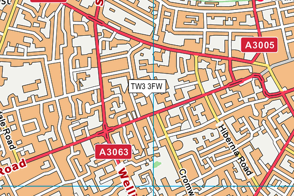 TW3 3FW map - OS VectorMap District (Ordnance Survey)
