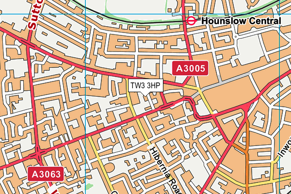 TW3 3HP map - OS VectorMap District (Ordnance Survey)