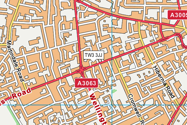 TW3 3JJ map - OS VectorMap District (Ordnance Survey)