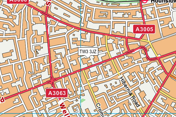 TW3 3JZ map - OS VectorMap District (Ordnance Survey)