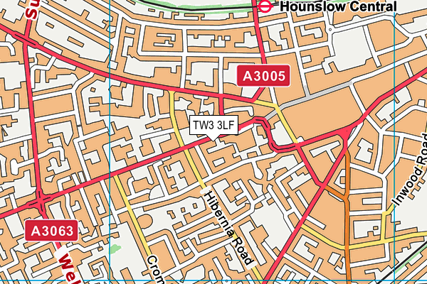TW3 3LF map - OS VectorMap District (Ordnance Survey)