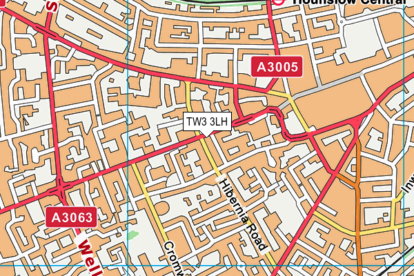 TW3 3LH map - OS VectorMap District (Ordnance Survey)
