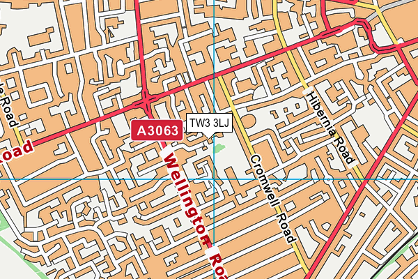 TW3 3LJ map - OS VectorMap District (Ordnance Survey)