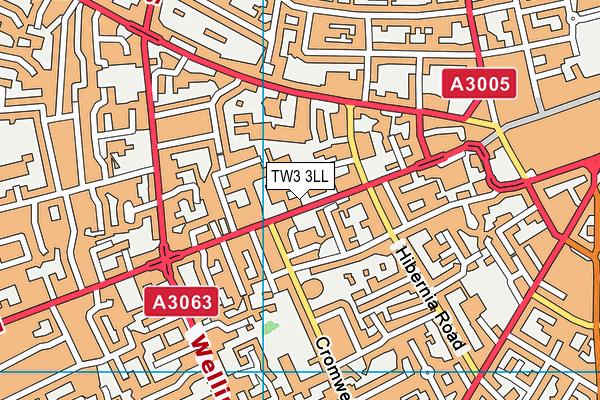 TW3 3LL map - OS VectorMap District (Ordnance Survey)