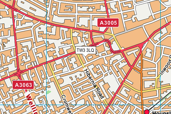 TW3 3LQ map - OS VectorMap District (Ordnance Survey)