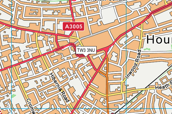 TW3 3NU map - OS VectorMap District (Ordnance Survey)