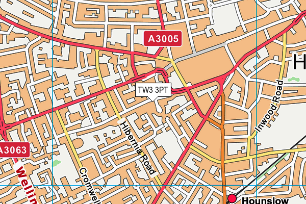 TW3 3PT map - OS VectorMap District (Ordnance Survey)
