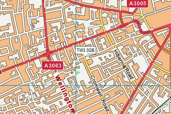 TW3 3QB map - OS VectorMap District (Ordnance Survey)