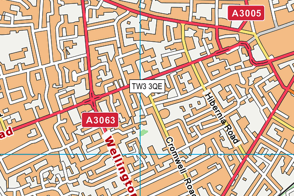 TW3 3QE map - OS VectorMap District (Ordnance Survey)