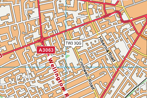 TW3 3QG map - OS VectorMap District (Ordnance Survey)