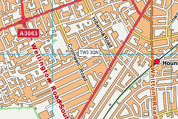 TW3 3QN map - OS VectorMap District (Ordnance Survey)