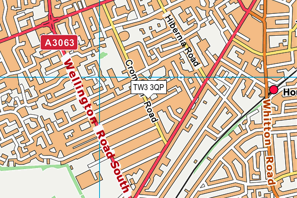 TW3 3QP map - OS VectorMap District (Ordnance Survey)