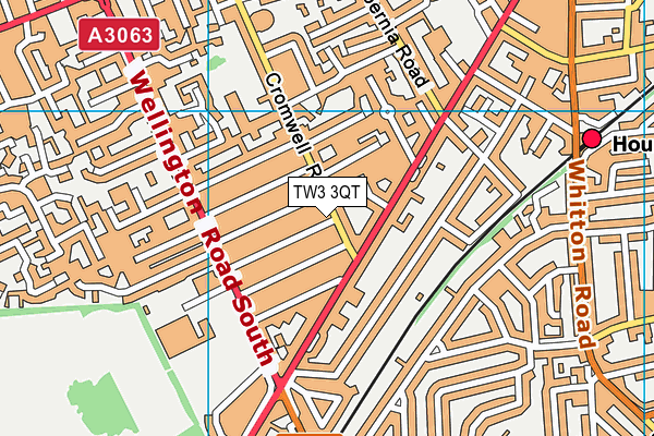 TW3 3QT map - OS VectorMap District (Ordnance Survey)