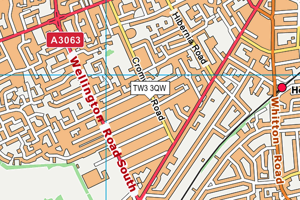 TW3 3QW map - OS VectorMap District (Ordnance Survey)