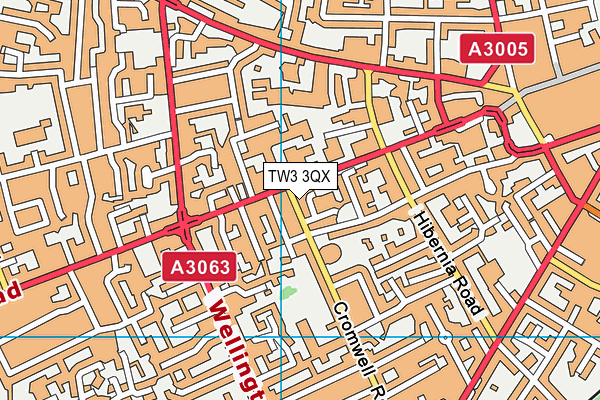 TW3 3QX map - OS VectorMap District (Ordnance Survey)
